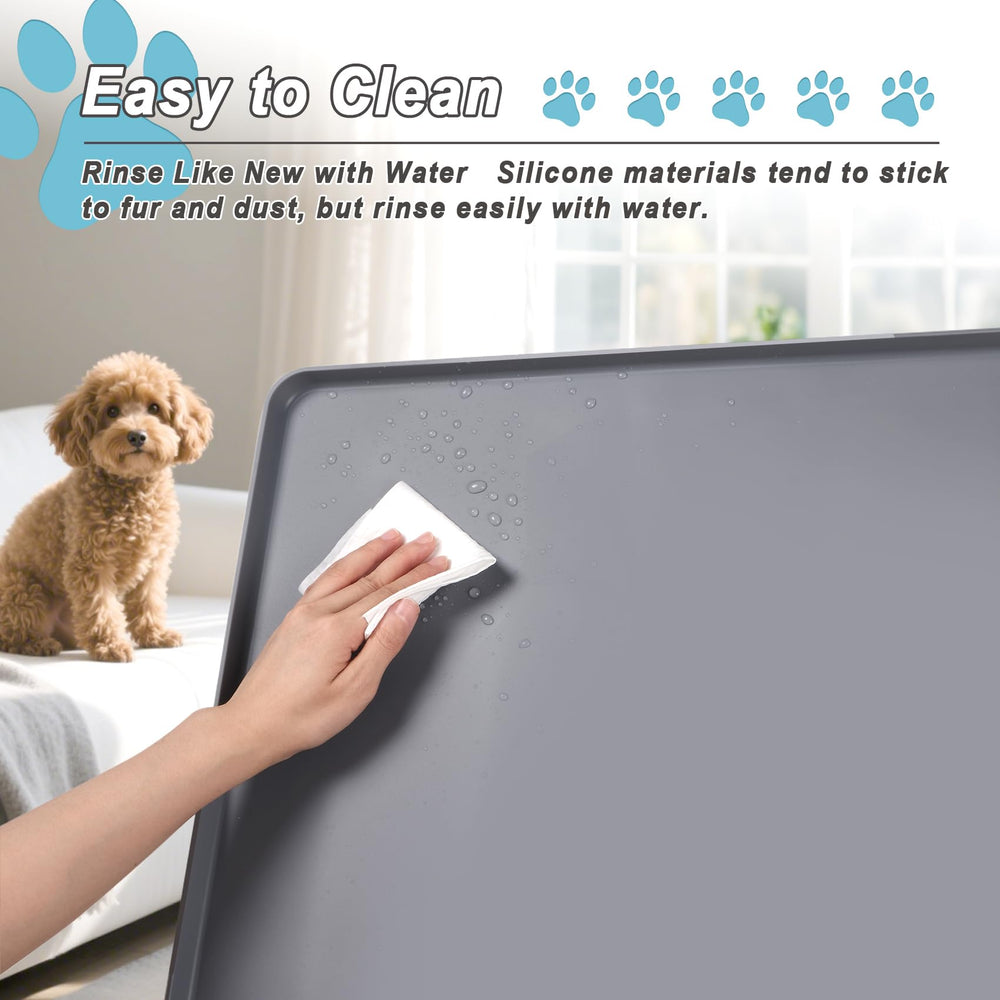 TIMOHCR pee pad tray clip secured pads shows clip usage for secure setup.