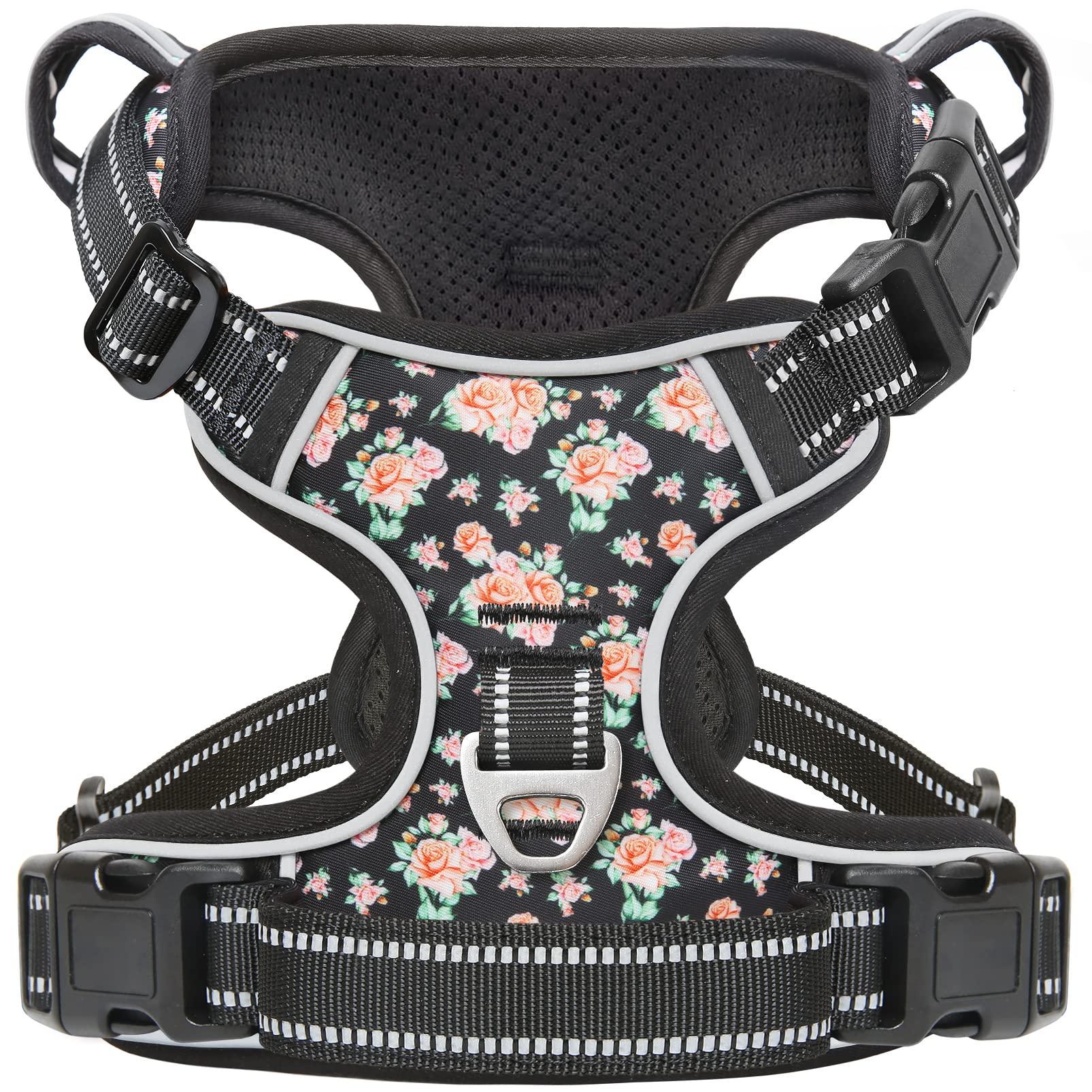 Timos dog harness front view showing secure daily-walk comfort