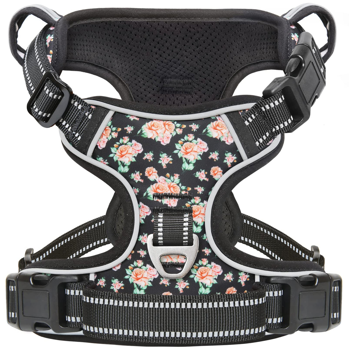 Timos dog harness front view showing secure daily-walk comfort