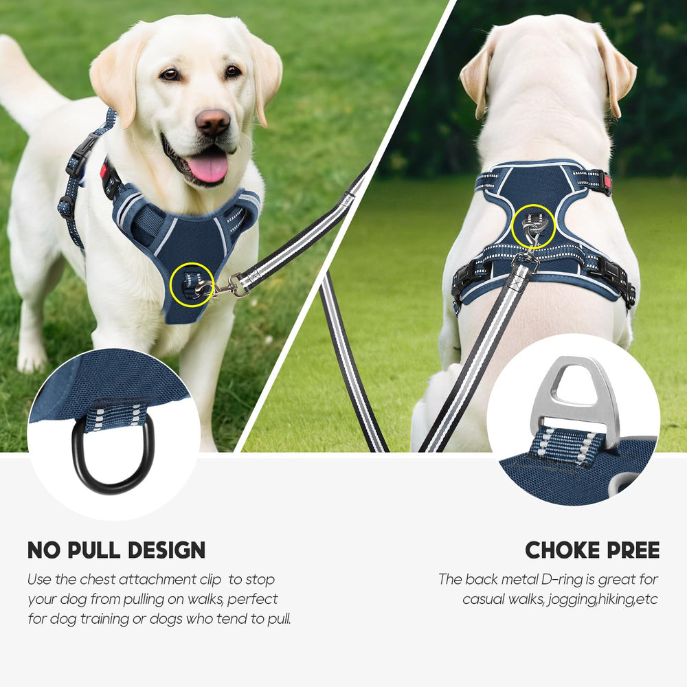 Timos dog harness reflective vest improves night visibility