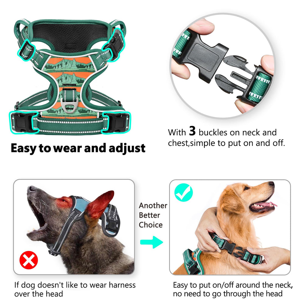 Timos harness back handle enabling closer dog control during outings
