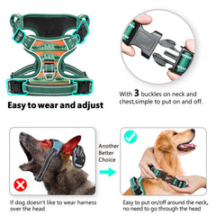 Timos harness back handle enabling closer dog control during outings