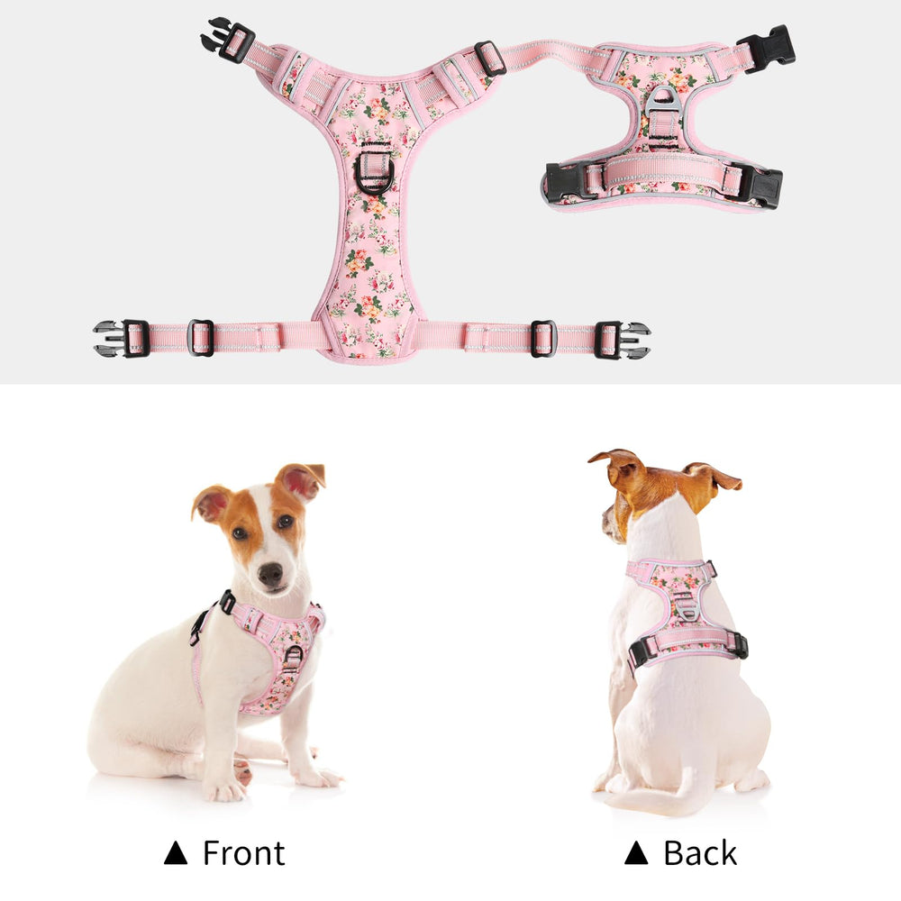 Timos No Pull Harness neck and chest adjust pink-s secure fit