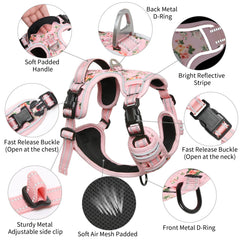Timos No Pull Harness soft padding pink-s comfortable interior