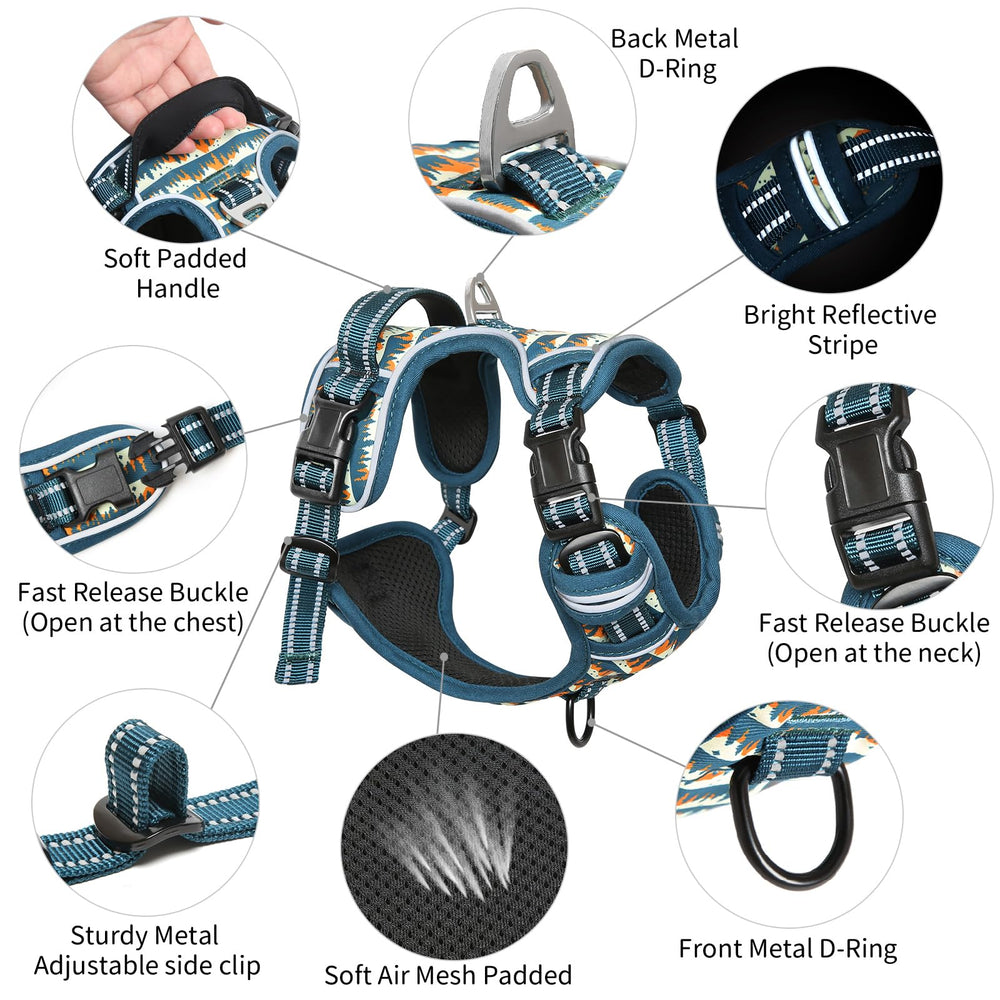 Timos soft-padded-harness provides comfortable fit with breathable mesh for all-day wear.