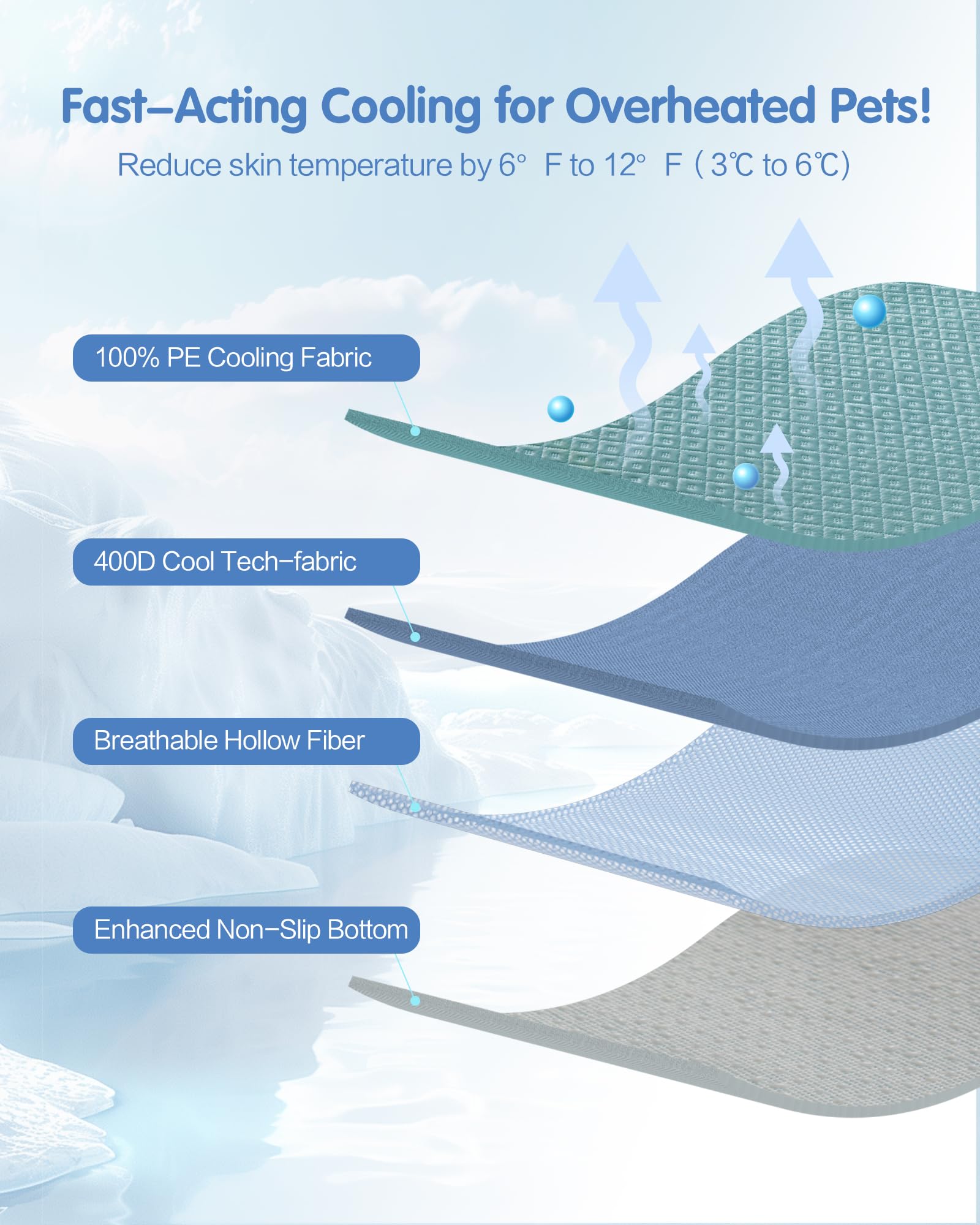 TIMSUNBER cooling mat folded for travel demonstrates portable cooling