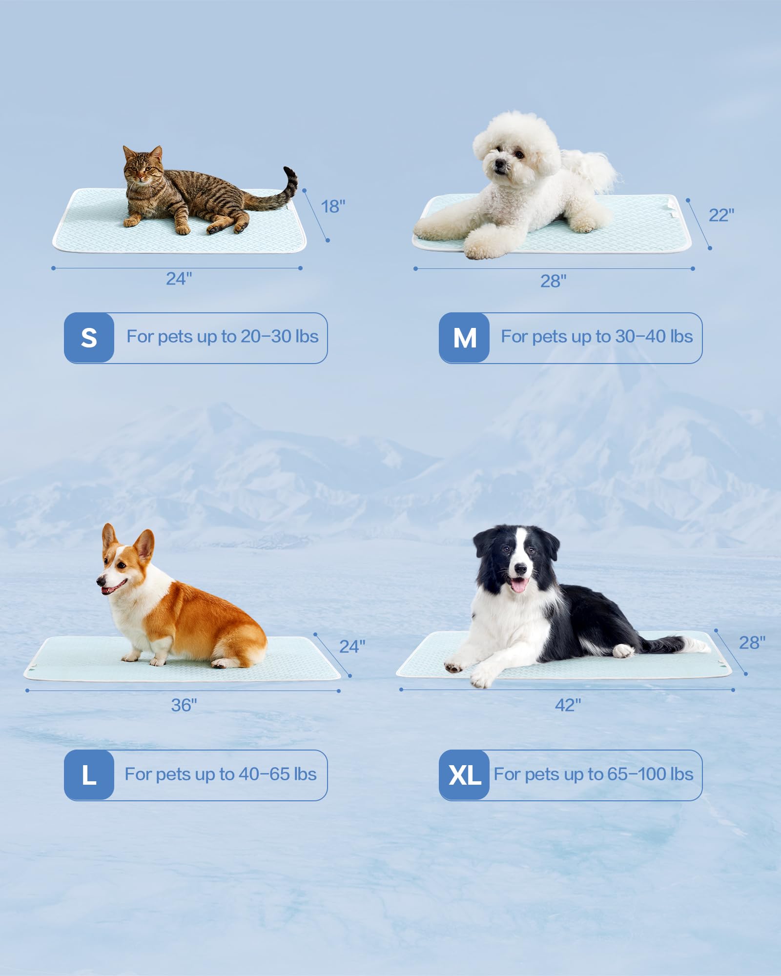 TIMSUNBER Mat in car during travel helps pets stay cool