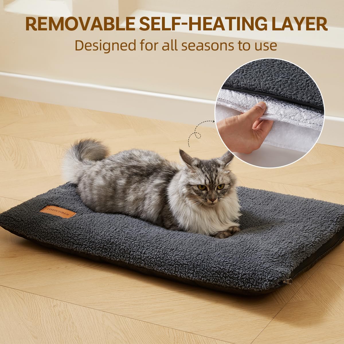 TIMSUNBER non-slip bottom keeps the mat in place during naps.