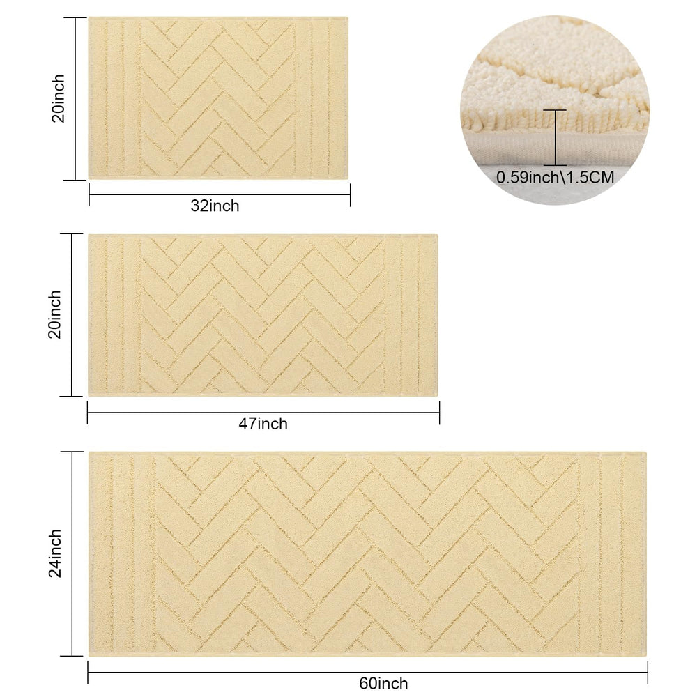 Tindbea dog mat beige anti-slip backing ensures stability on smooth floors