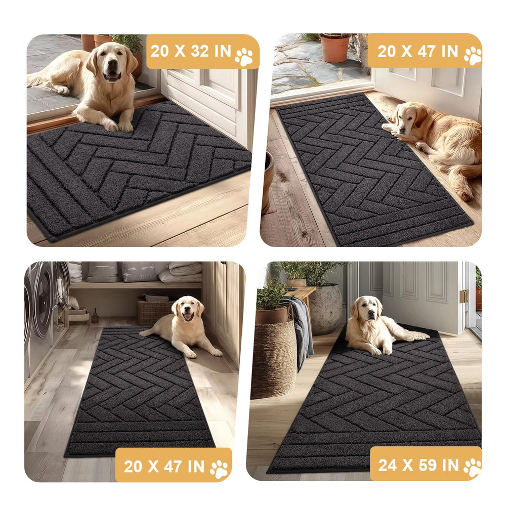 Charcoal 24x59 mat covers entryways and patios with versatility