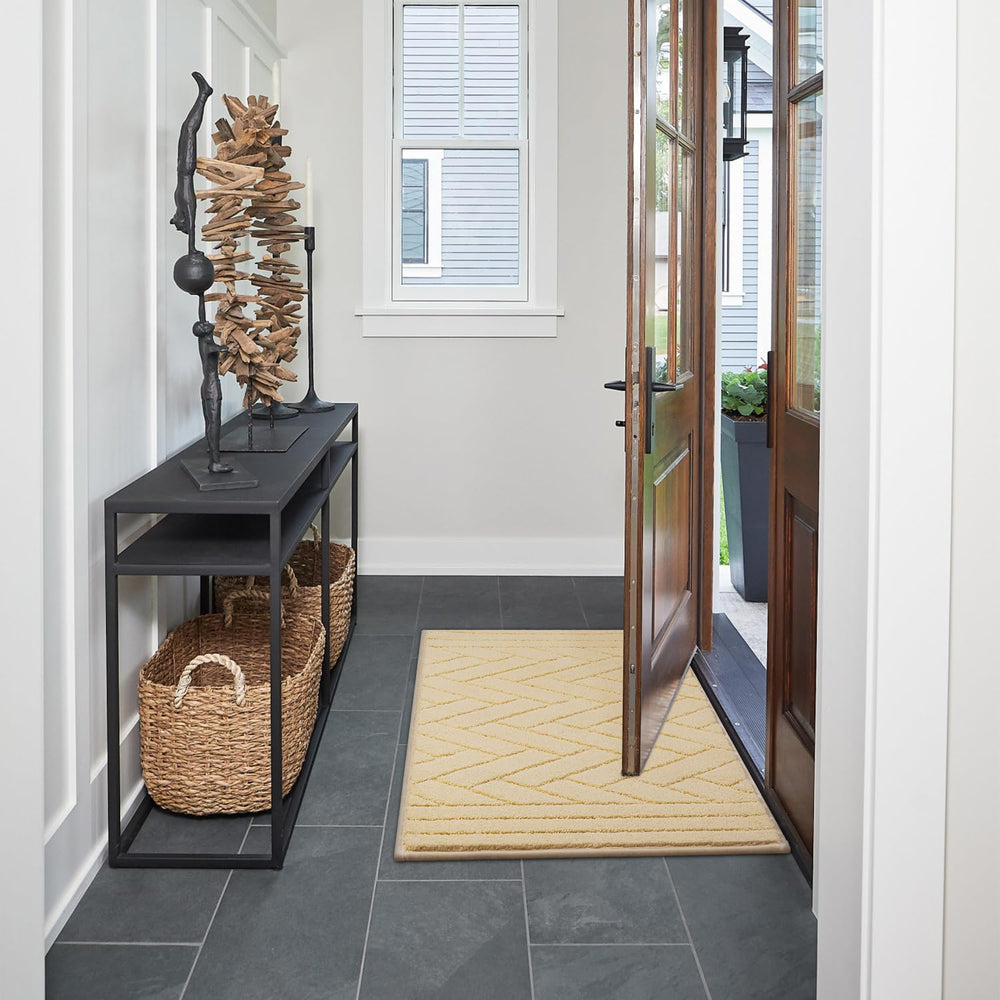 Tindbea washable dog mat beige entryway for easy cleaning and reuse