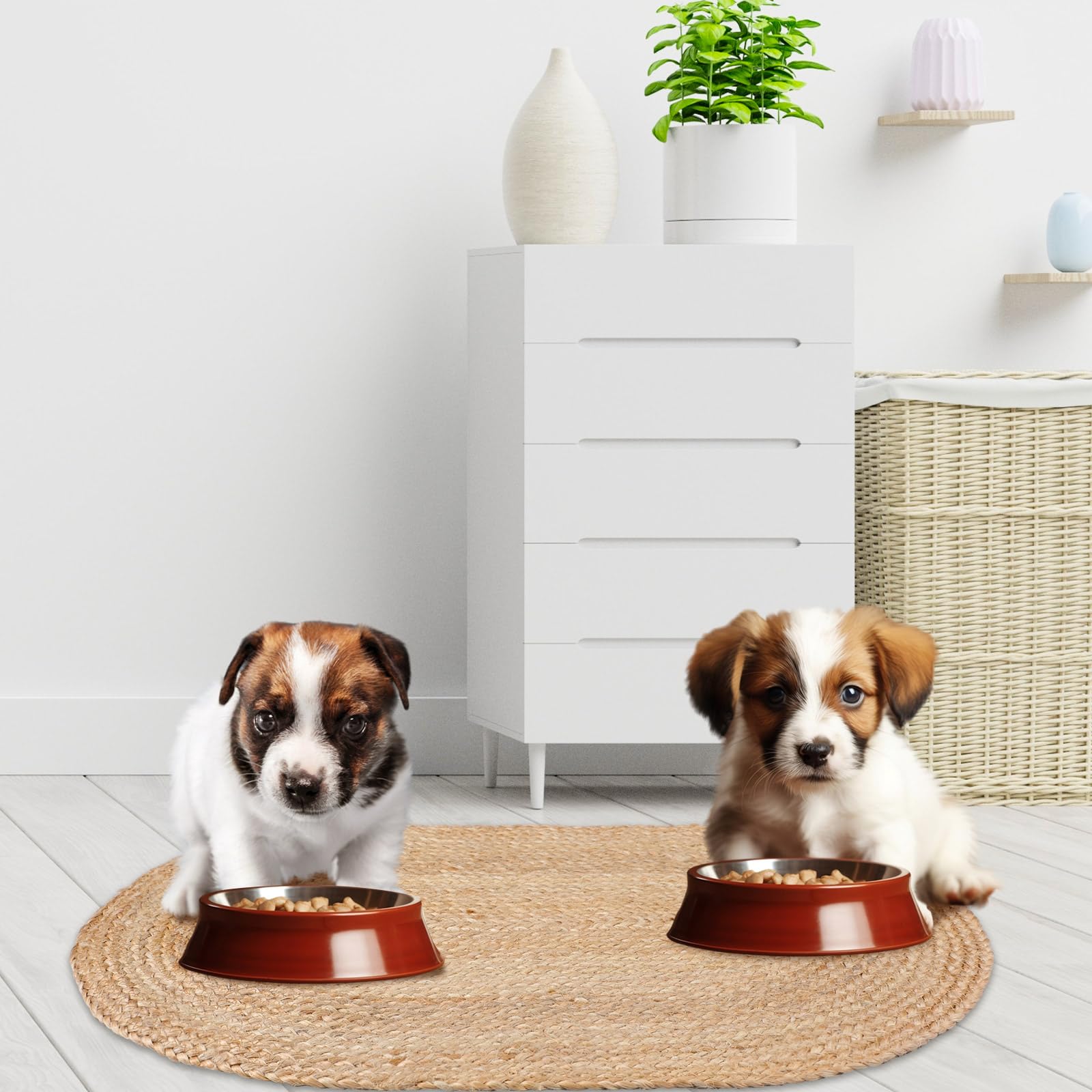 Tinideya easy-clean pet mat ready for quick post-meal tidying