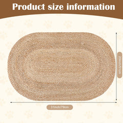 Tinideya jute feeding mat with rustic charm enhances home decor while pet dines