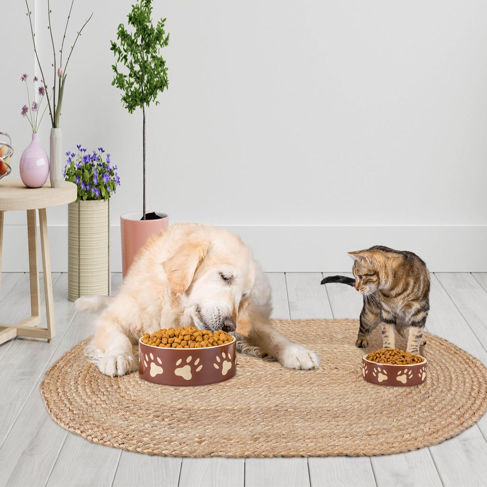 Tinideya natural jute mat for daily use in pet feeding areas