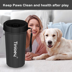 Tinioey paw balm hydrates and protects paw pads after washing.