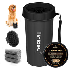 Tinioey dog paw cleaner cup for muddy paws with easy rinse and dry.