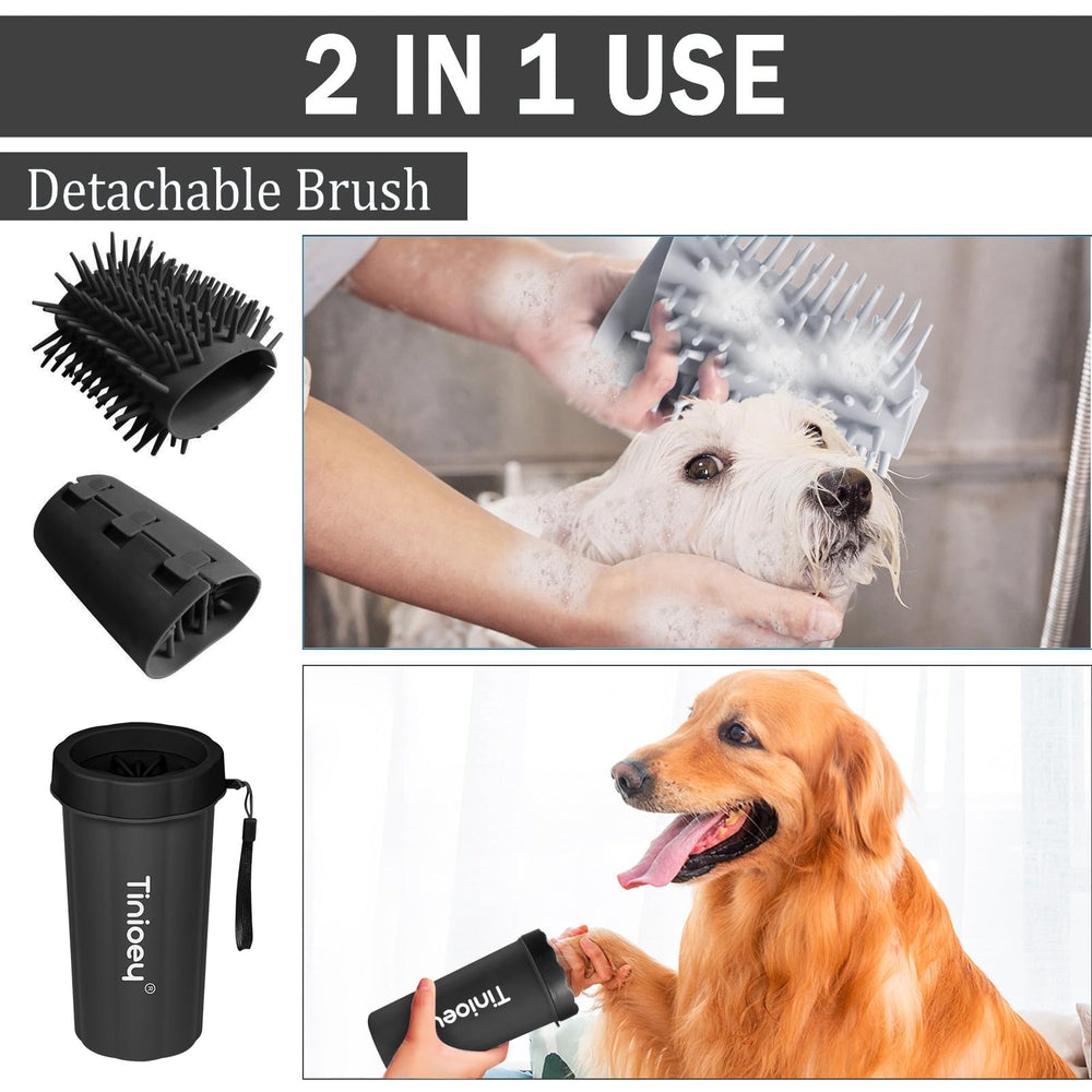 Tinioey paw cleaner easy-use twist-and-clean action.