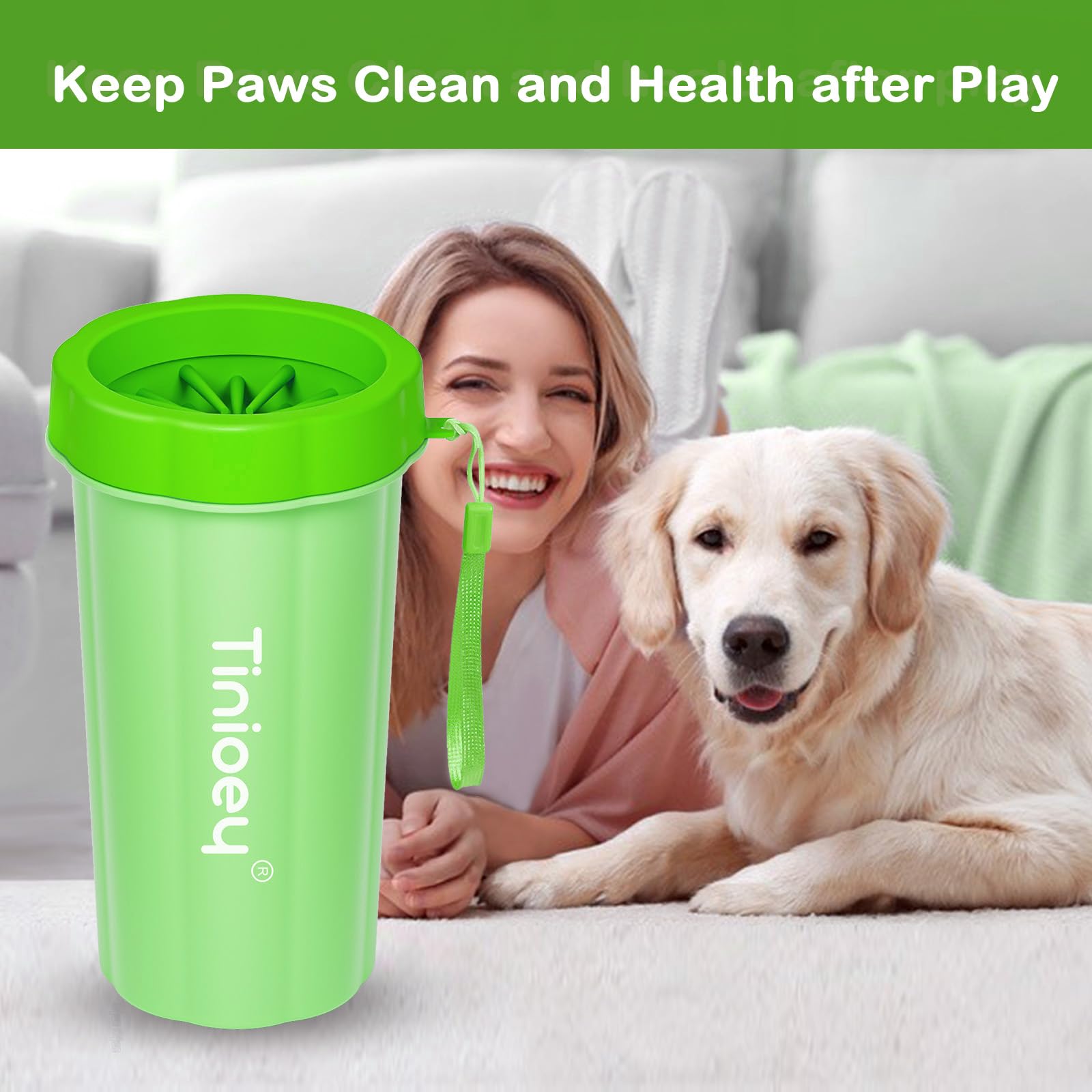 Tinioey paw balm hydrates paw pads after washing for lasting softness.