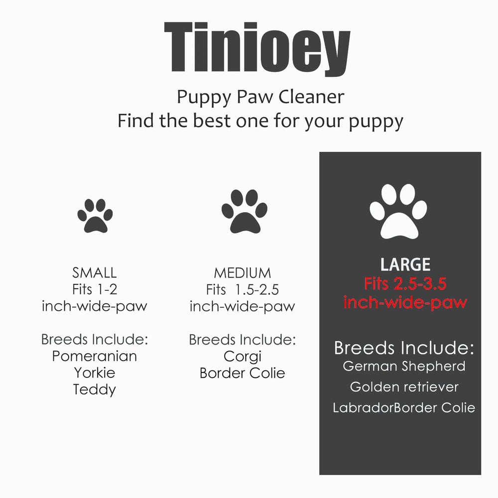 Tinioey silicone brush soft, skin-friendly for thorough paw cleaning.