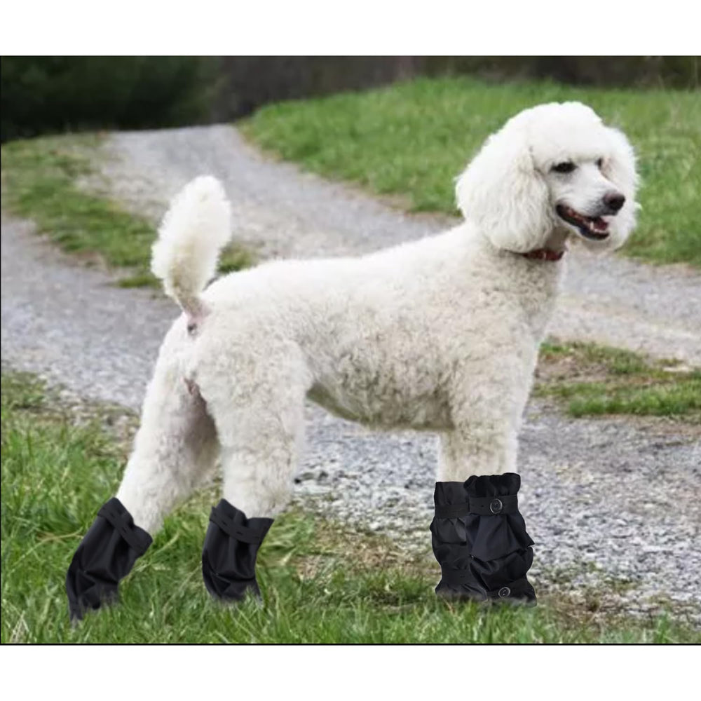 tinkare dog leg sleeve protector shows dirt and moisture protection in action