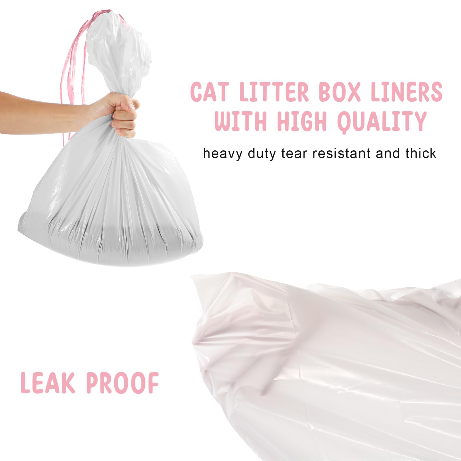 Tinlade drawstring litter bags are easy to lift and seal for tidy disposal