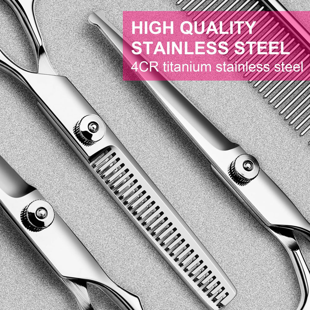 TINMARDA curved scissors for safe, precise trimming around ears and head.