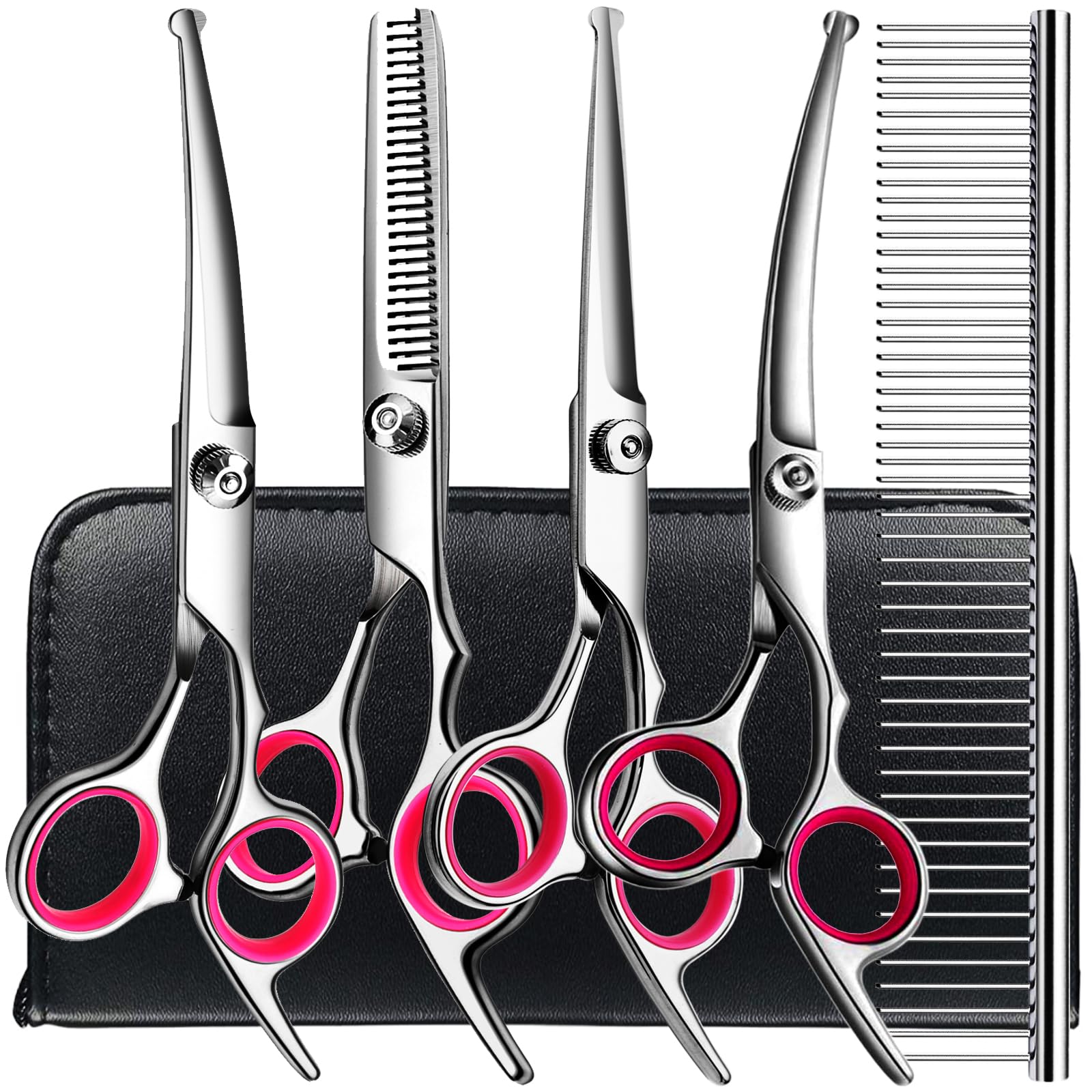 TINMARDA 6in1 thinning scissors for precise fur thinning and blending.