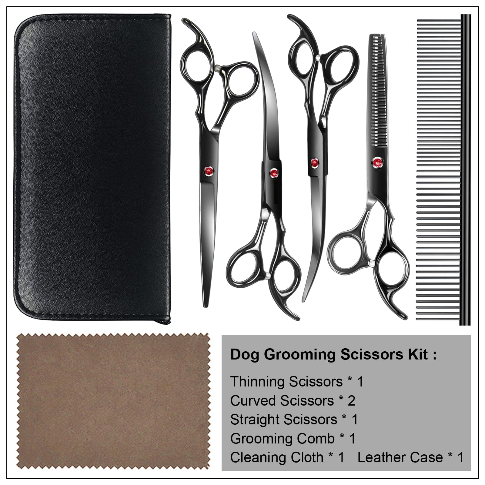 TINMARDA dog-grooming-scissors-kit enables professional-grade home grooming.