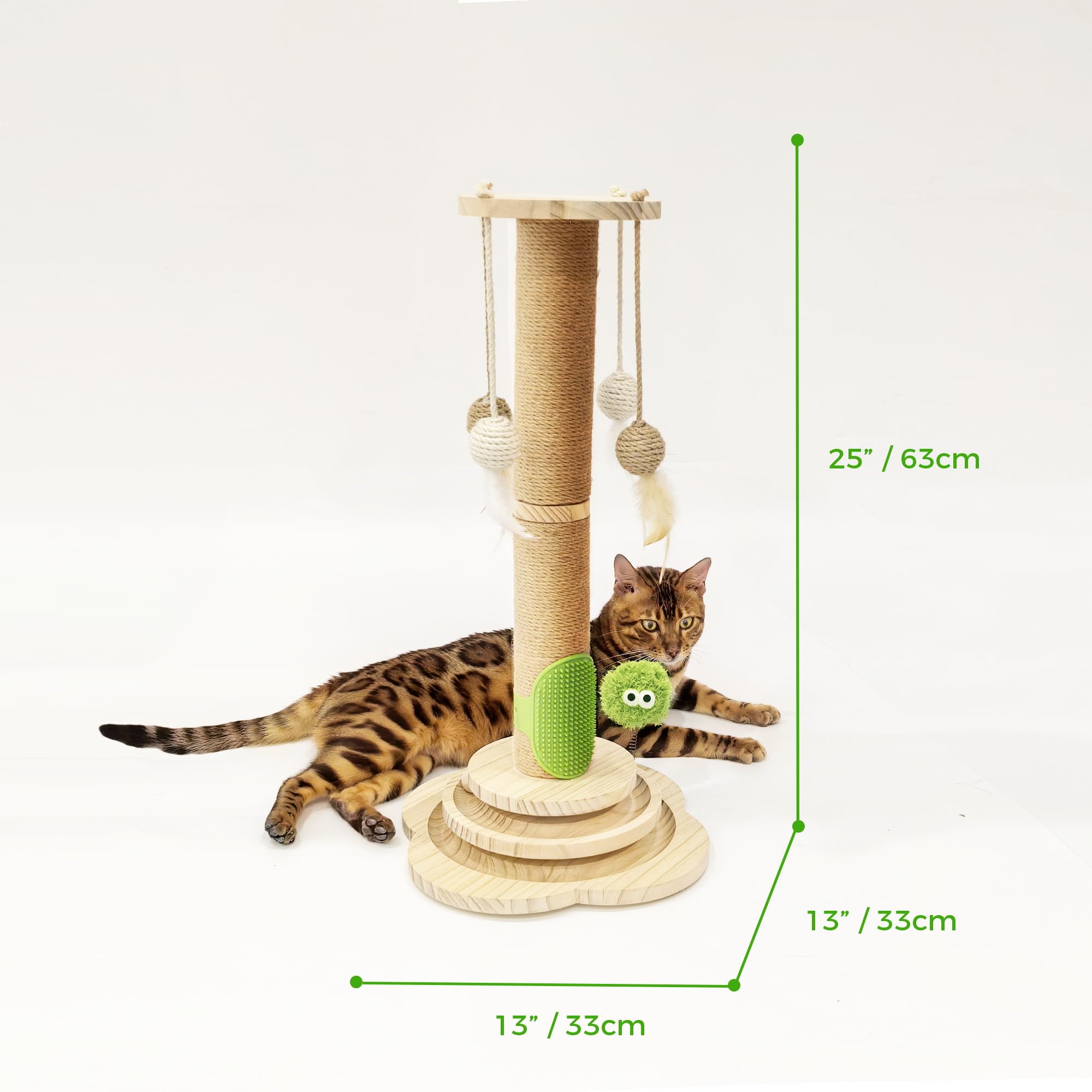 TinyBeast feathered sisal balls invite jumping and swatting fun