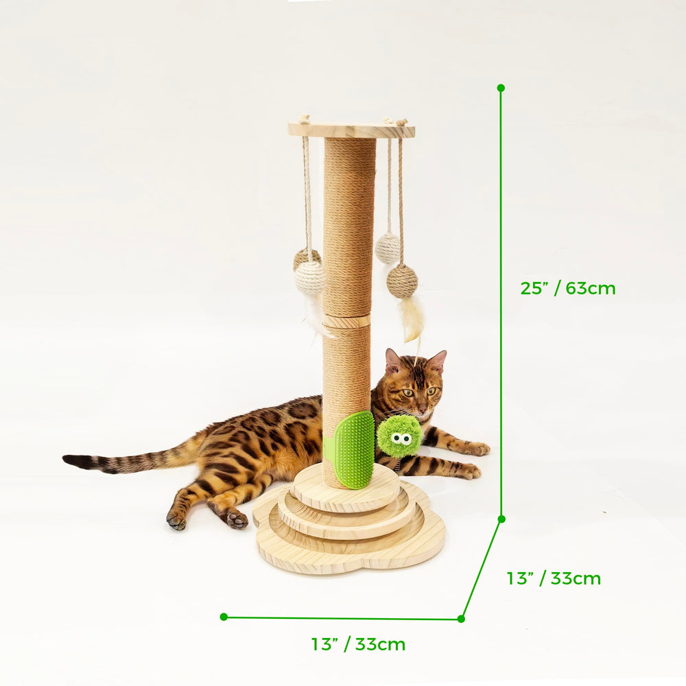 TinyBeast feathered sisal balls invite jumping and swatting fun