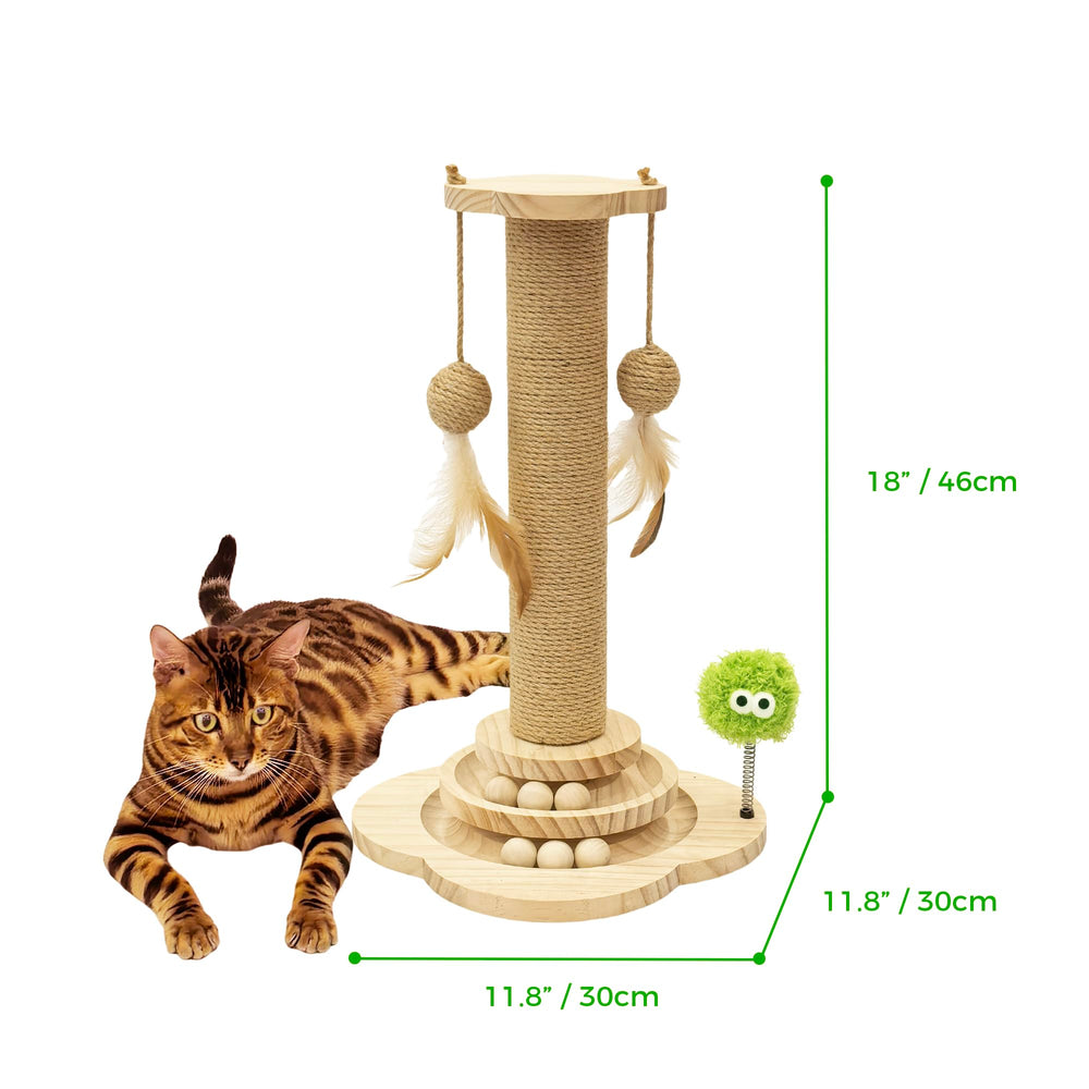 TinyBeast non-slip base keeps cats stable during vigorous play on any floor.
