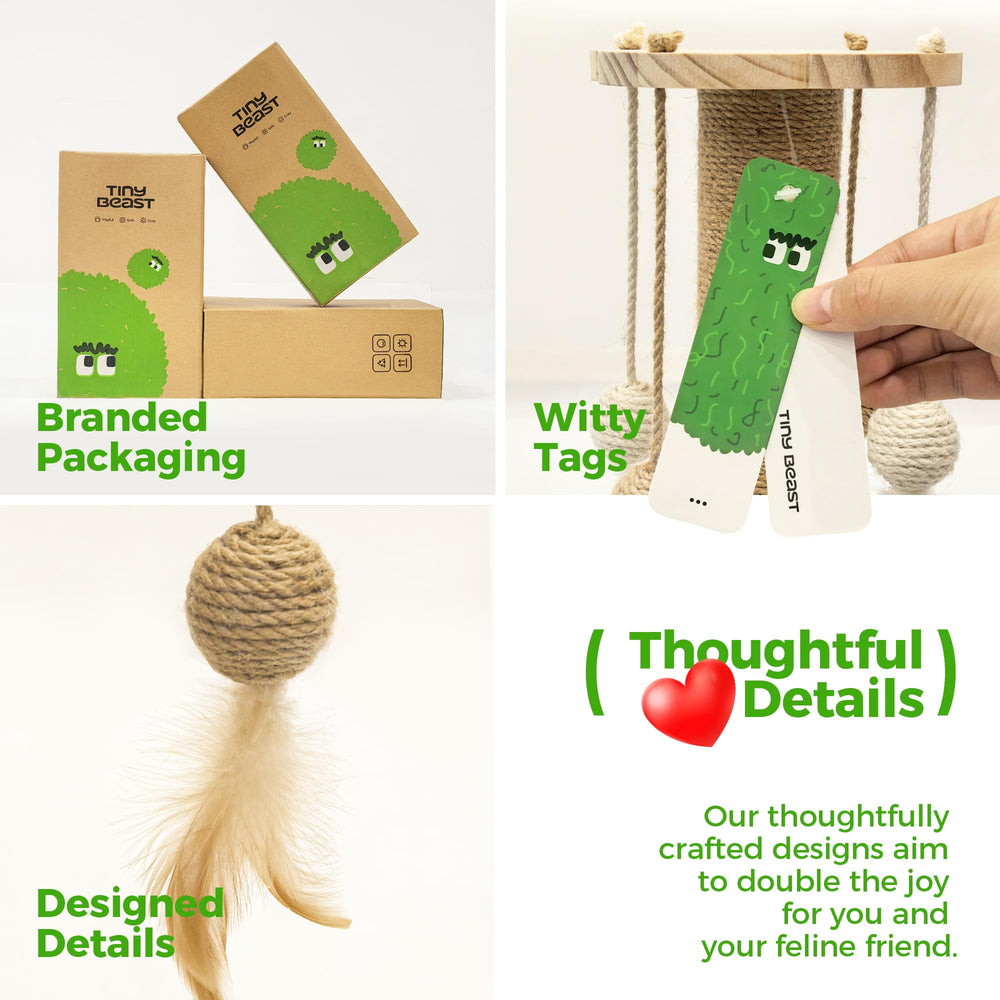 TinyBeast spring plush ball adds bounce and interactive play