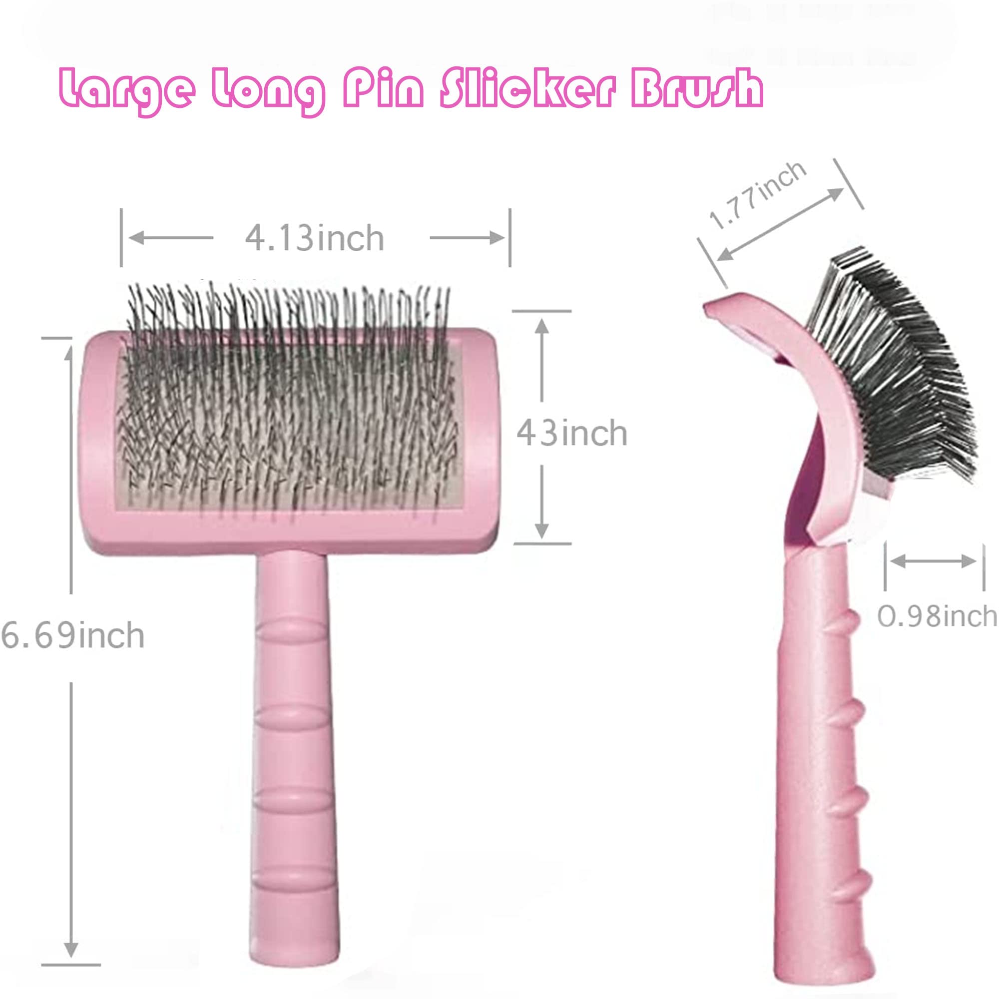 TinyPoint slicker after grooming shows clean bristles and shiny pins