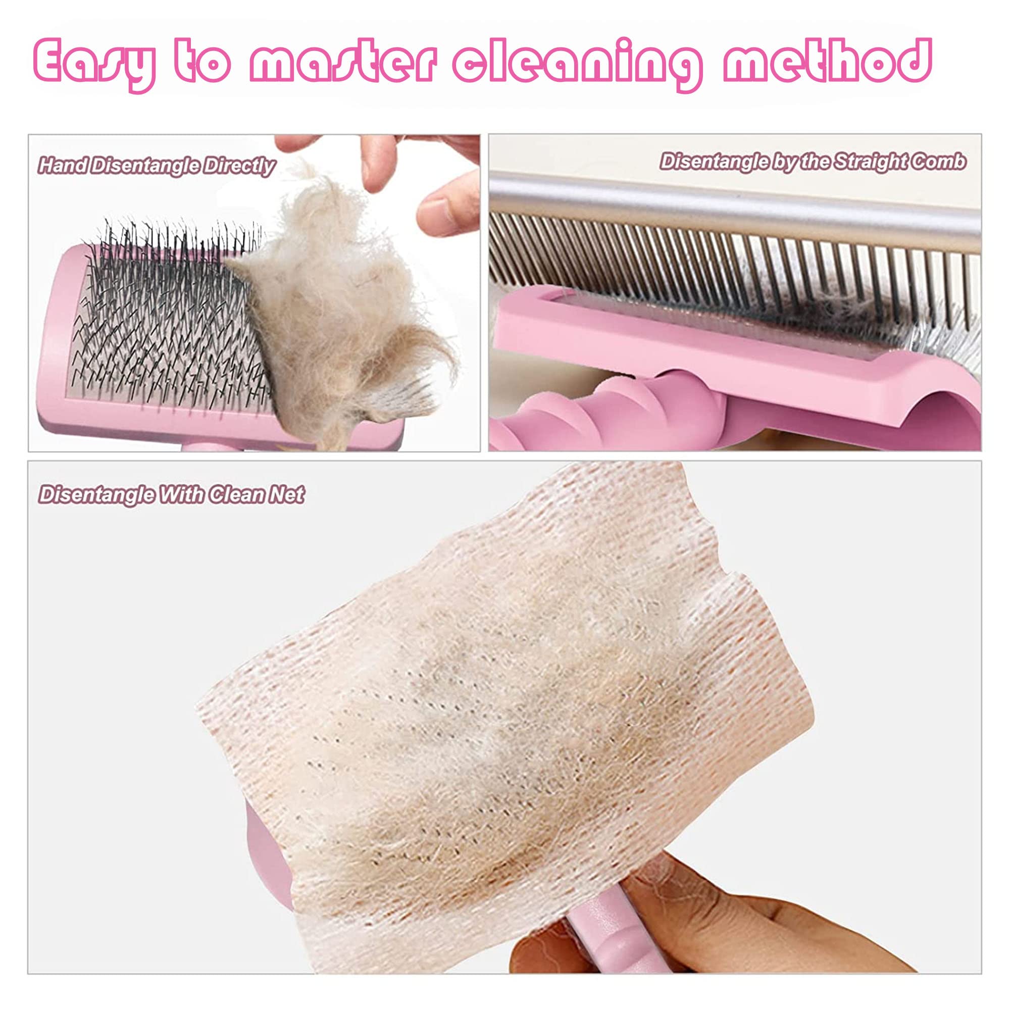 TinyPoint brush in use for home grooming with long-haired pets