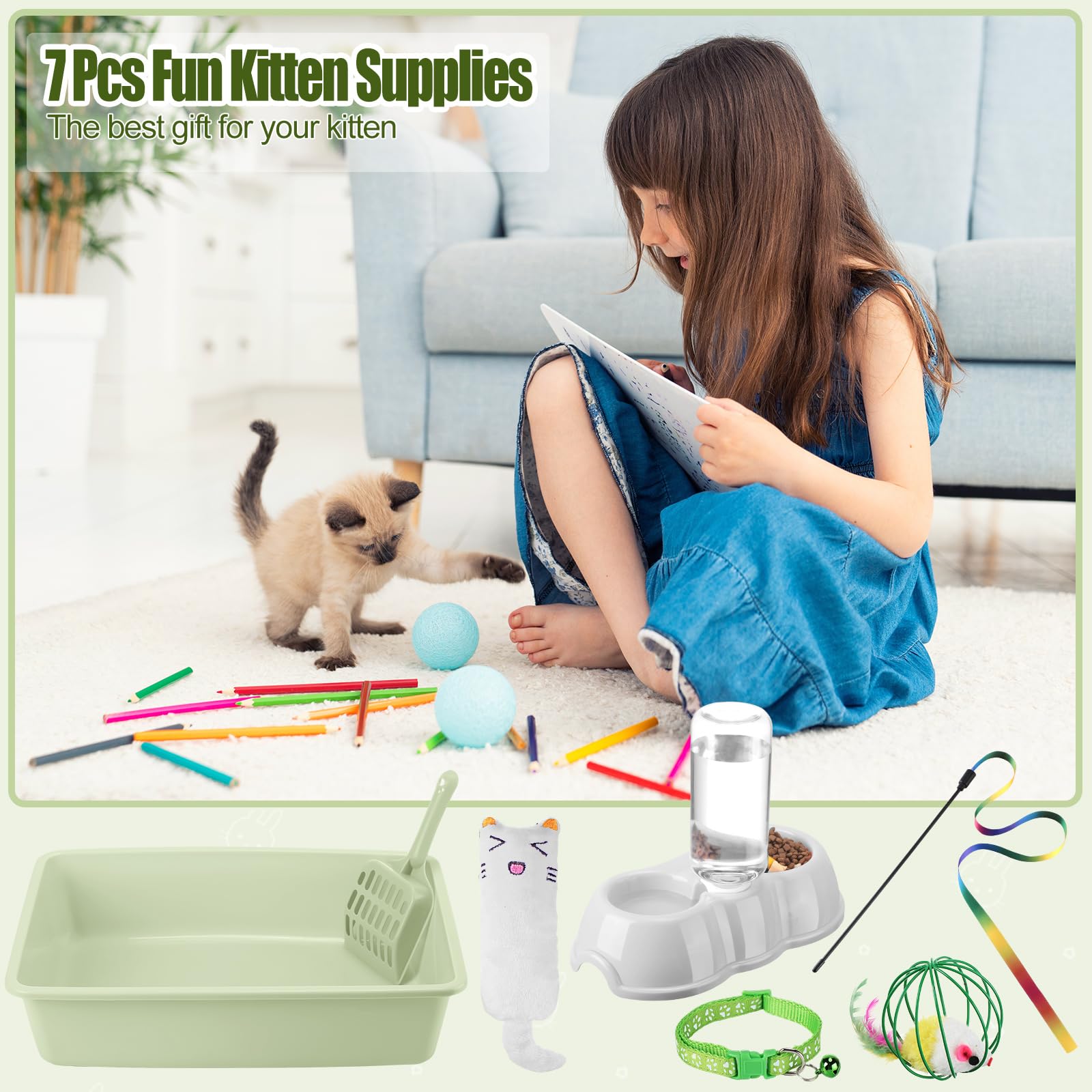 Tioncy adjustable-cat-collar: adjustable fit with bell for visibility