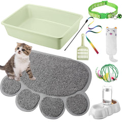 Tioncy kitten starter kit litter box: open-top design ideal for tiny kittens
