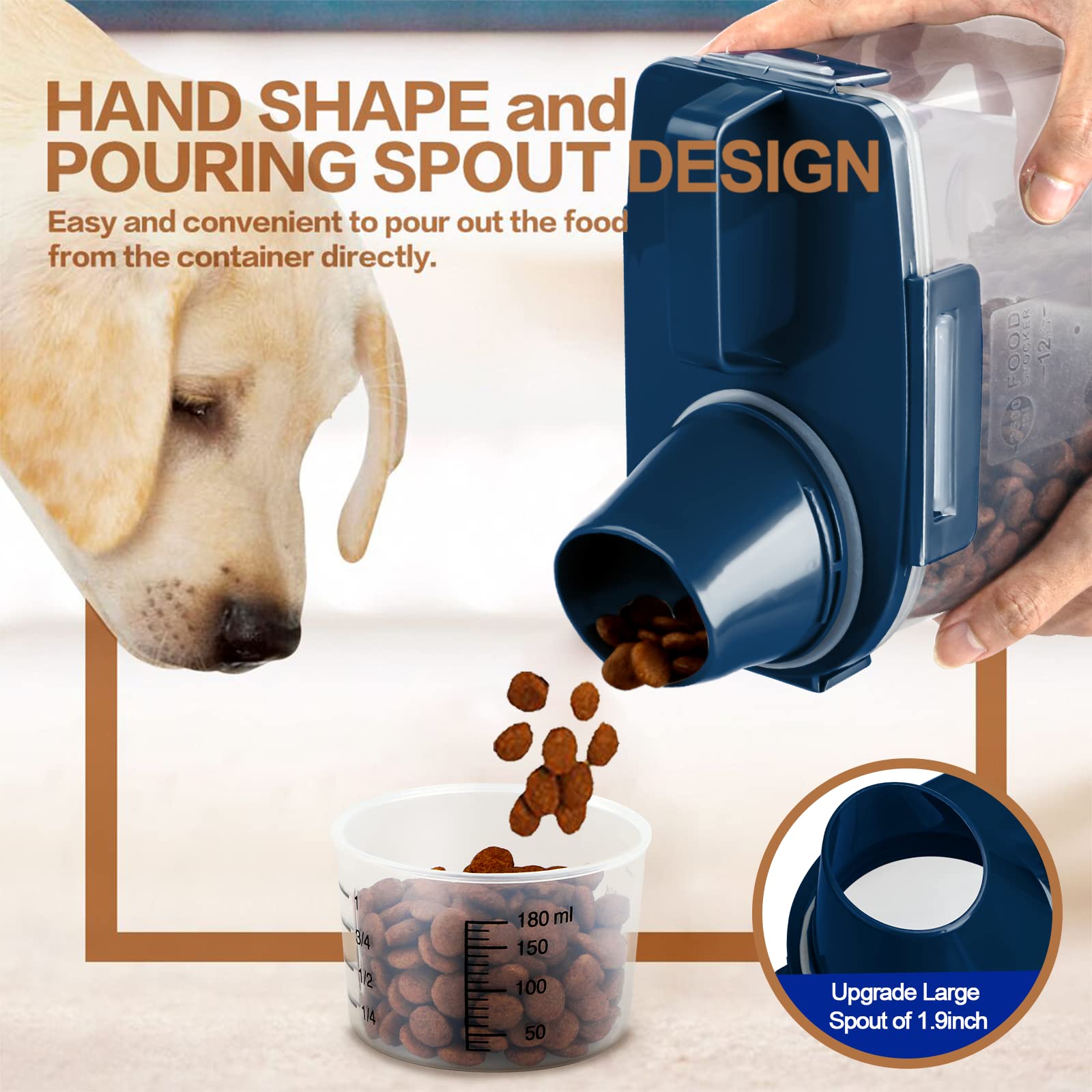 TIOVERY cat food container airtight lid preserves freshness