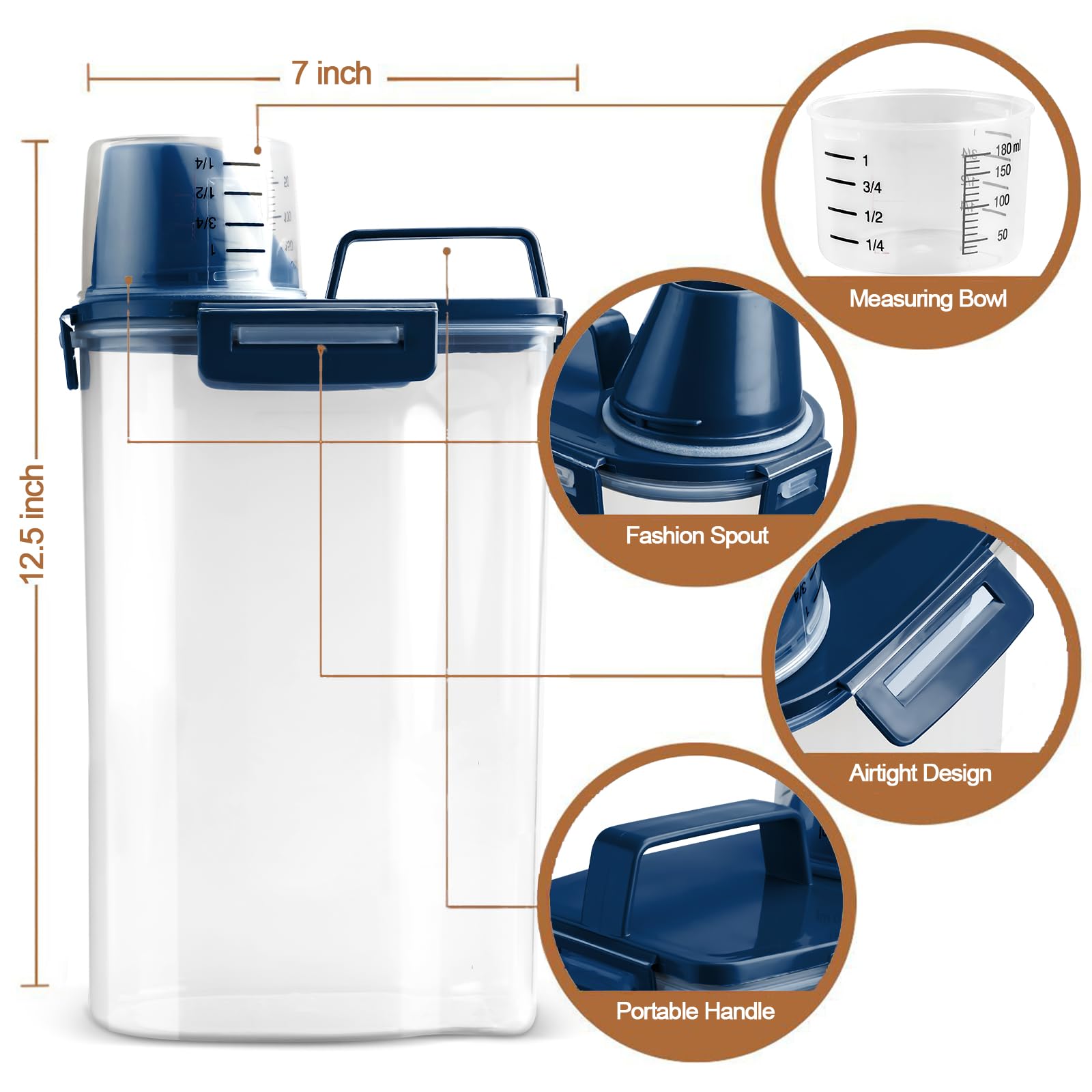 TIOVERY container with four seal buckles keeps contents fresh
