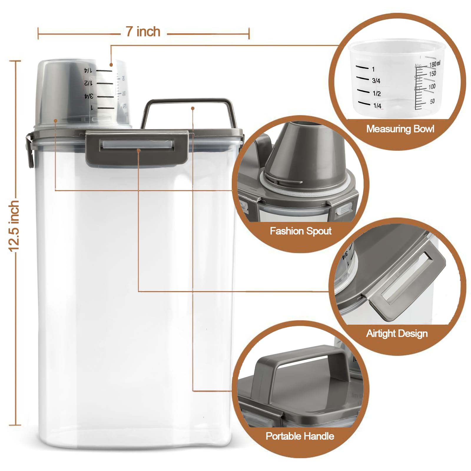 TIOVERY taza de medición incluida para porciones precisas.