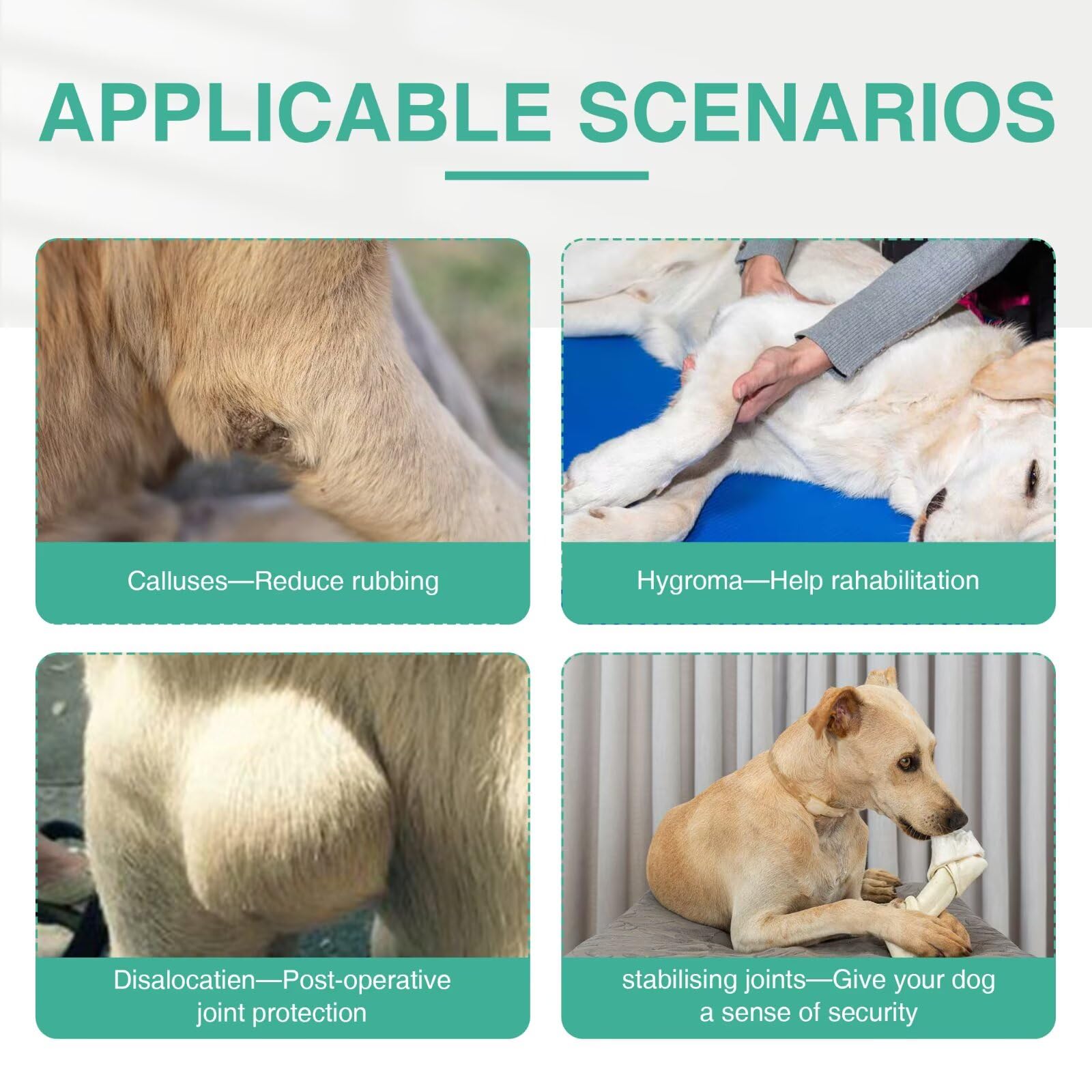 TIPOOP dog elbow protector breathable-material keeps your dog comfortable.