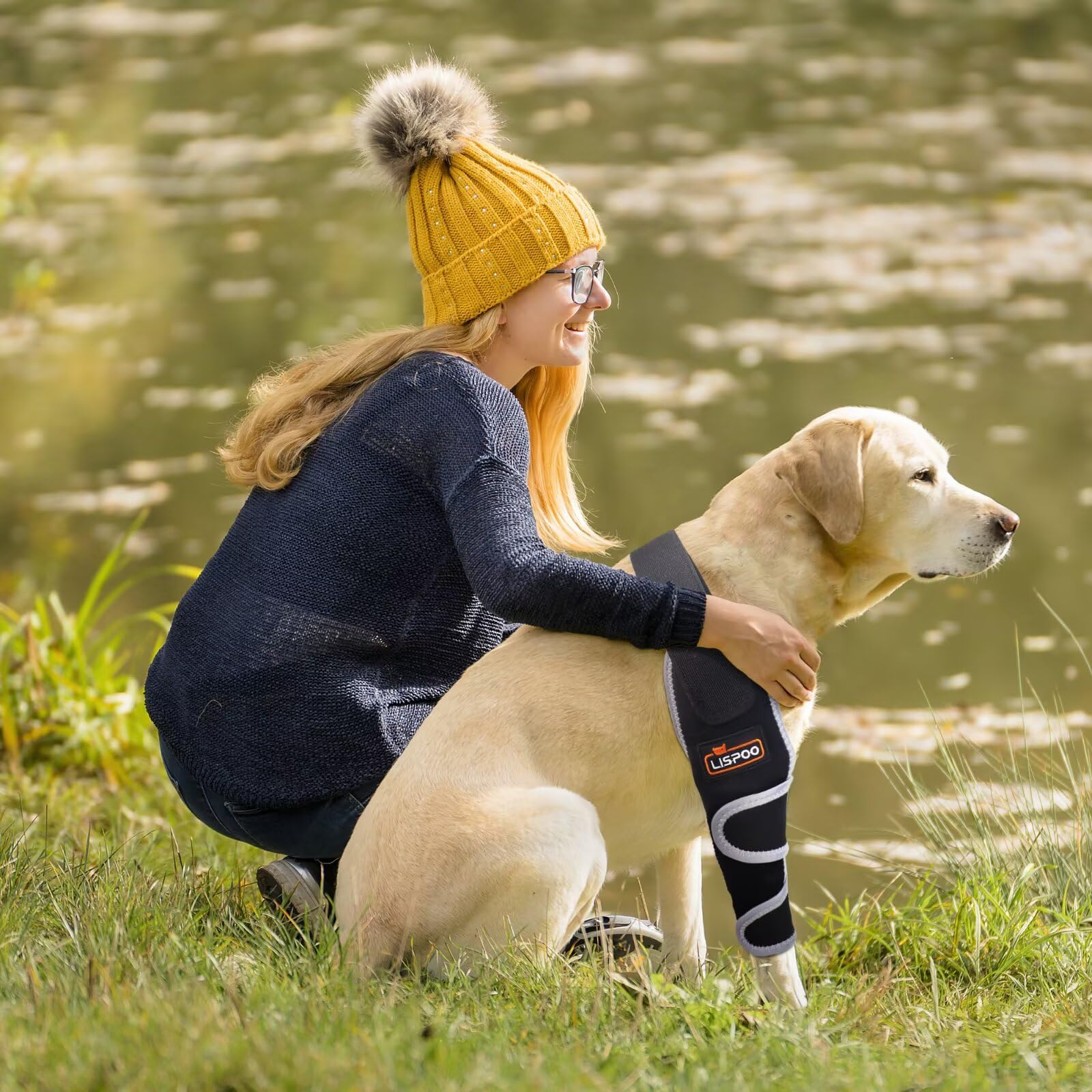 TIPOOP dog elbow protector hygroma-pad cushions the elbow during activity.