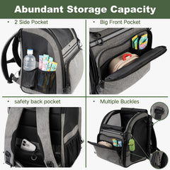 Tirige Premium carrier backpack anxiety curtain closed demonstrates privacy and stress reduction