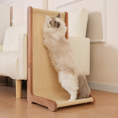 Tismucel cat scratching post with beechwood base offers durable clawing outlet for indoor cats.
