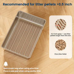 TIUUBT sifting base with 1 inch gap separates urine and pine sawdust for easy cleanup
