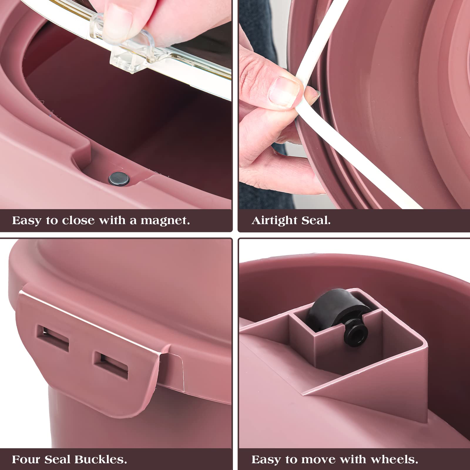 TIOVERY airtight seal and buckles protect food from moisture and pests