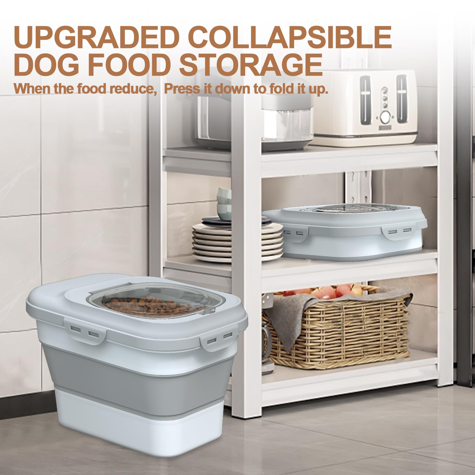TIOVERY dog-food-container includes a convenient food scoop for easy portioning.