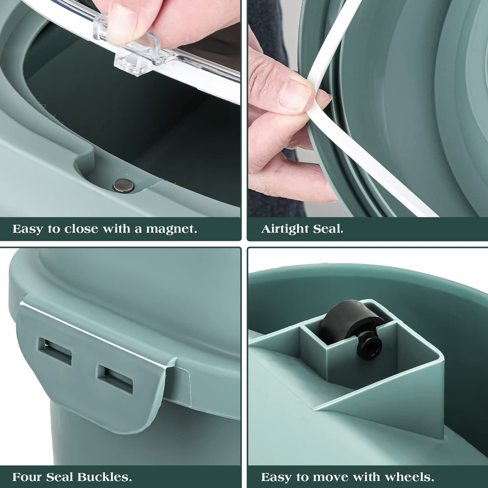TIOVERY rolling wheels allow effortless transport and corner storage.