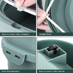 TIOVERY rolling wheels allow effortless transport and corner storage.