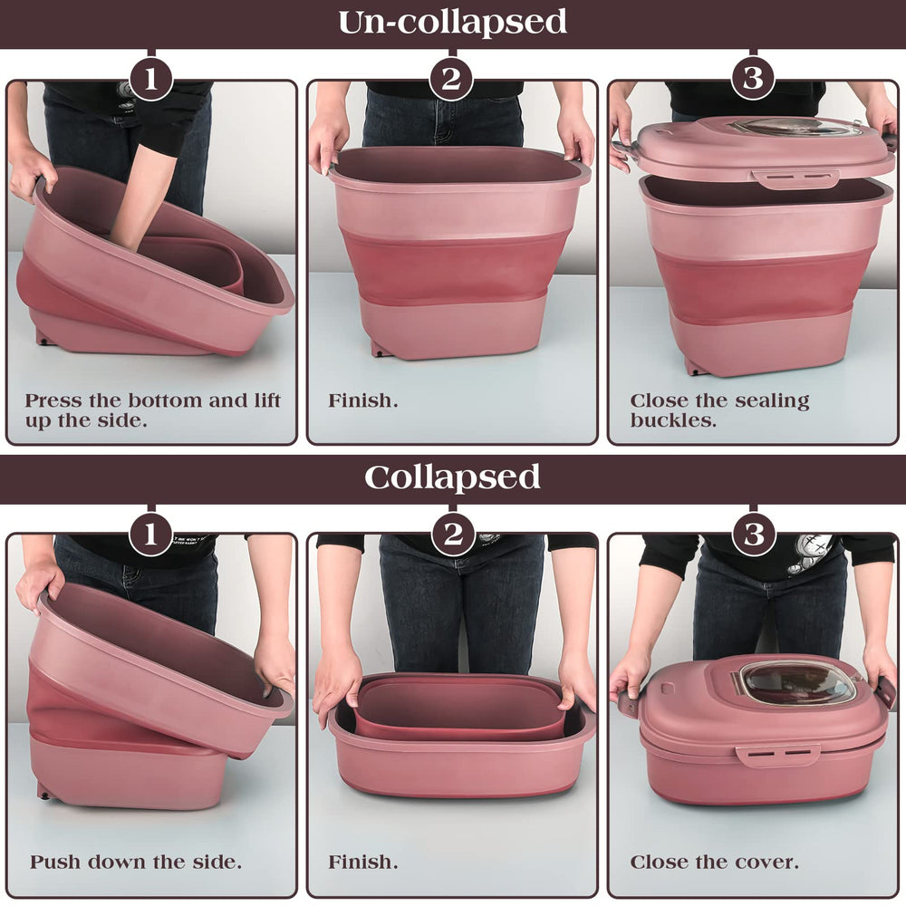TIOVERY foldable dry-food storage compact design fits in cabinets