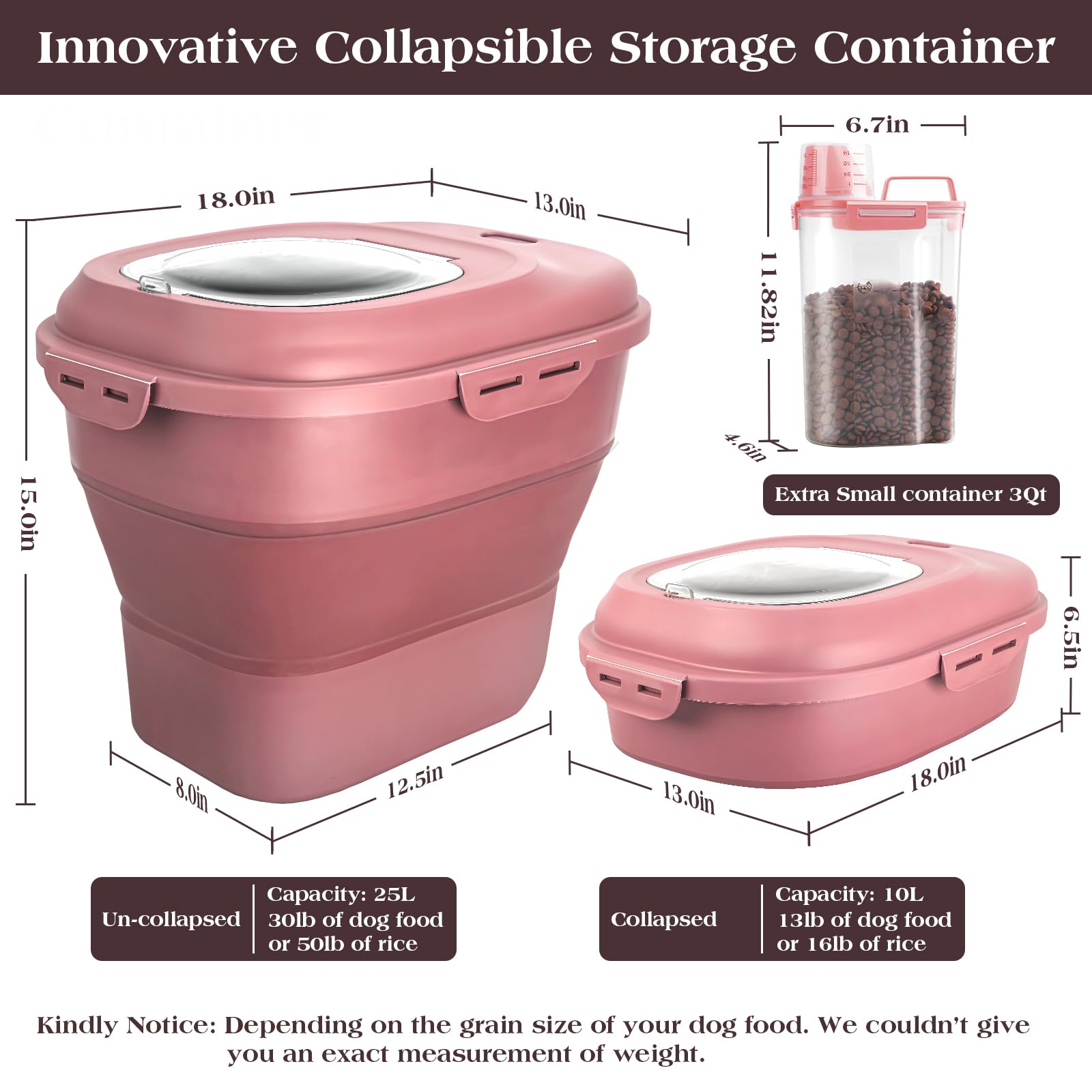 TIOVERY pet-food-container with rolling wheels for easy relocation